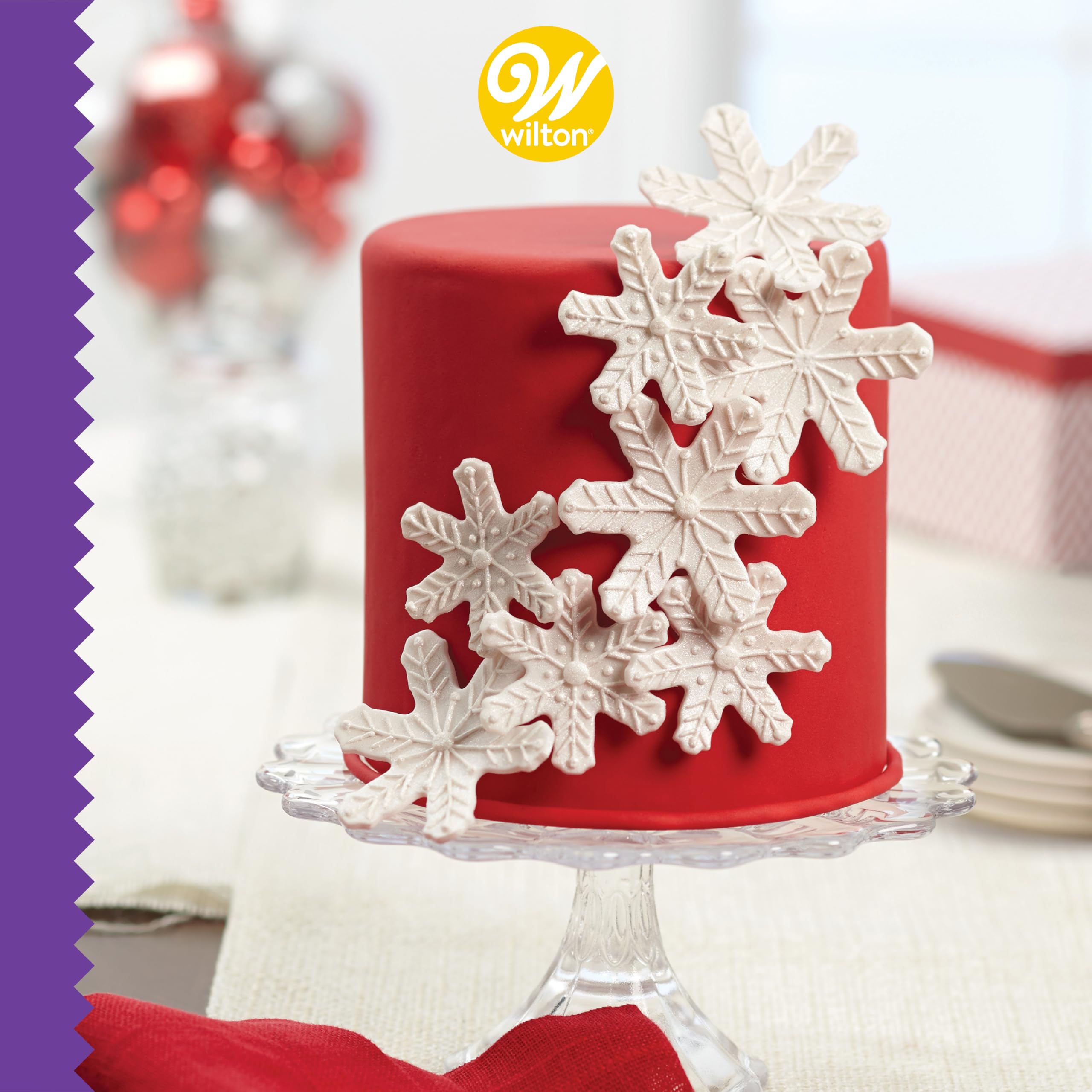 Vanilla-flavored Wilton red fondant adds subtle sweetness to desserts.