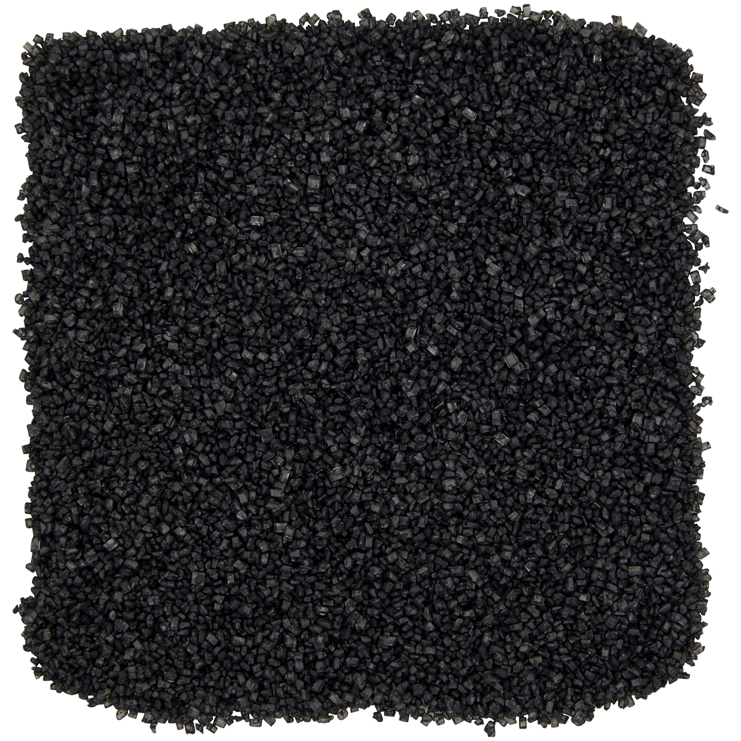 Wilton Sparkling Sugar Black on a cupcake adds festive sparkle and color
