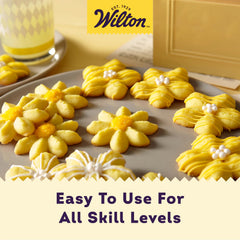 Wilton sparkling sugar on pastries provides a festive, eye catching finish.