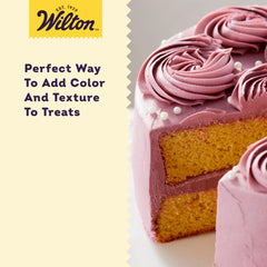 Wilton sparkling sugar adds crystalline shine to cakes and cookies.