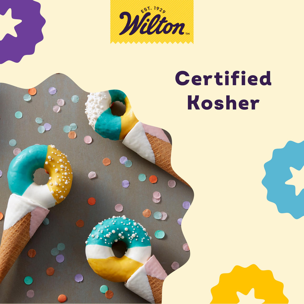 Wilton 8 oz jar provides ample sprinkles for multiple desserts.