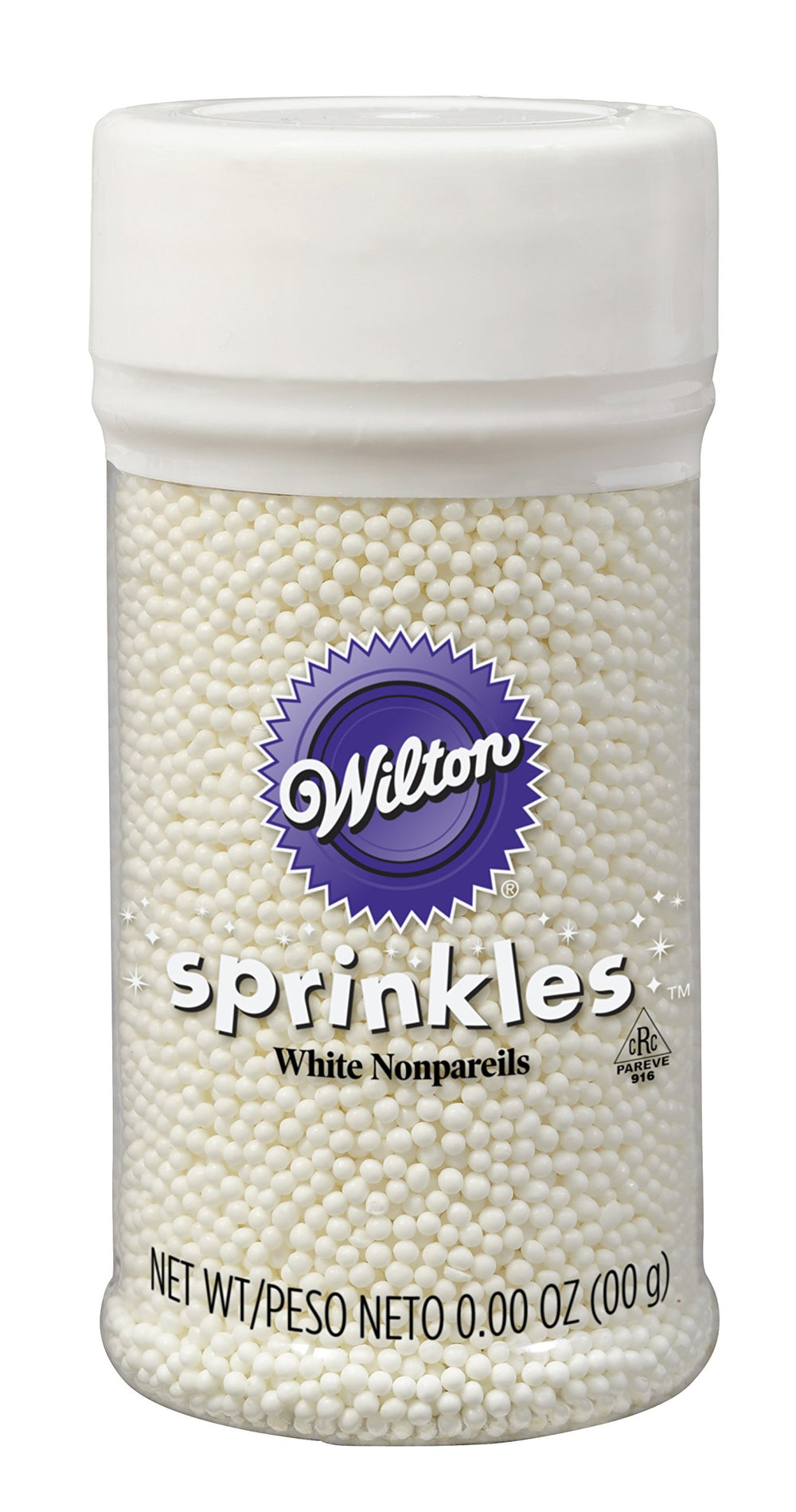 Wilton white nonpareils cake sprinkles for decorating cakes and cupcakes