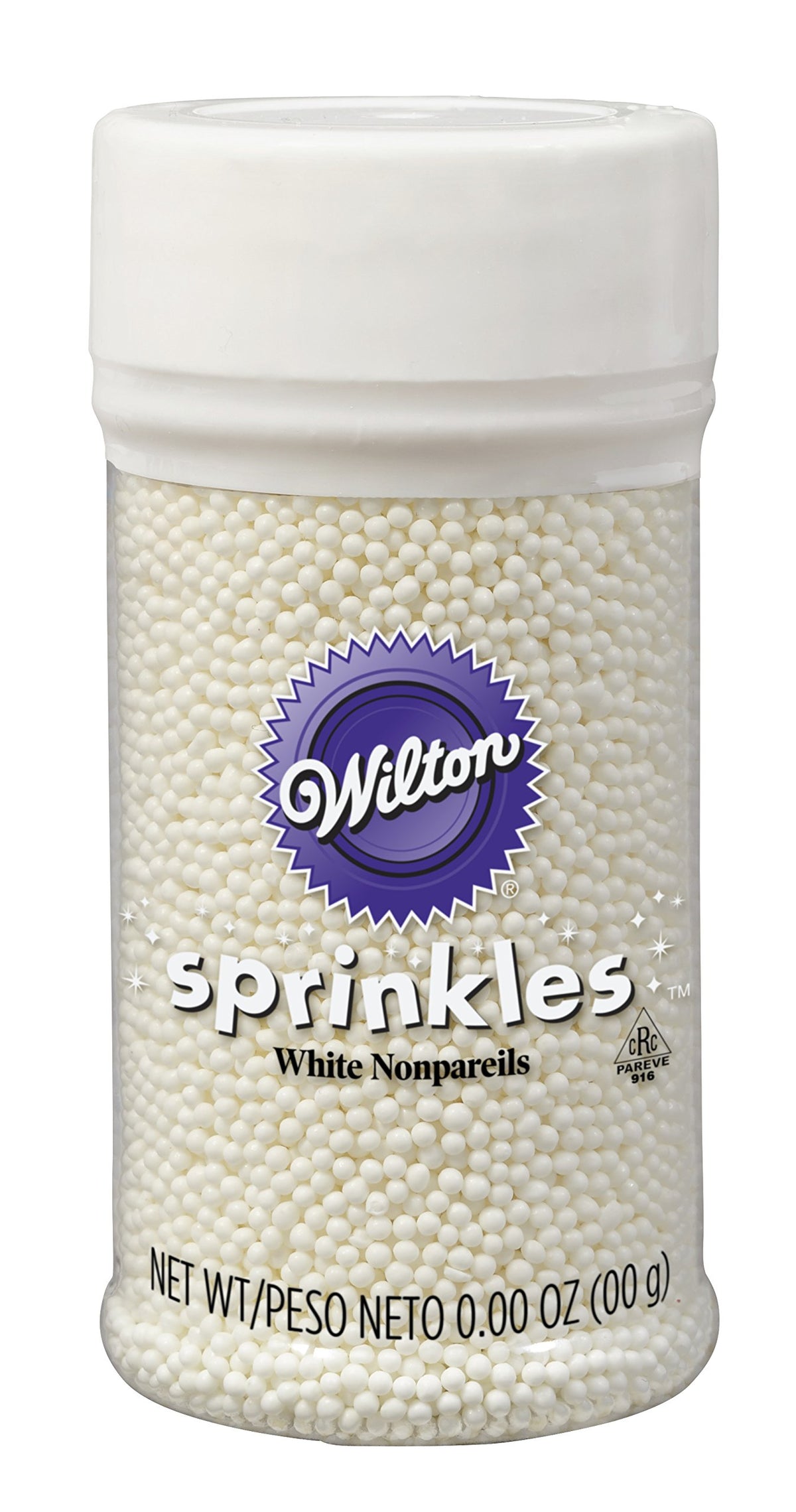 Wilton white nonpareils cake sprinkles for decorating cakes and cupcakes