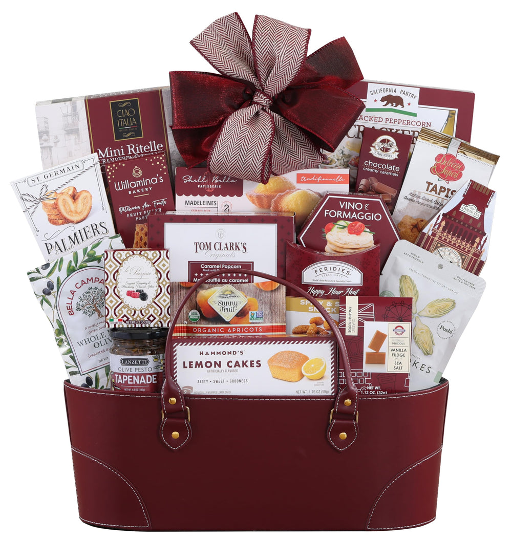 Wine Country Gift Baskets Premier Collection assorted treats display, ideal for celebrations