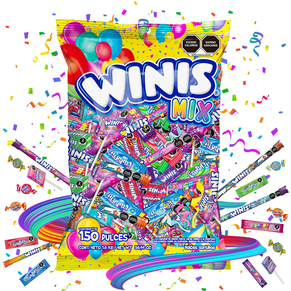 Winis fruity chewy candies assortment ready for party favors and gifting.