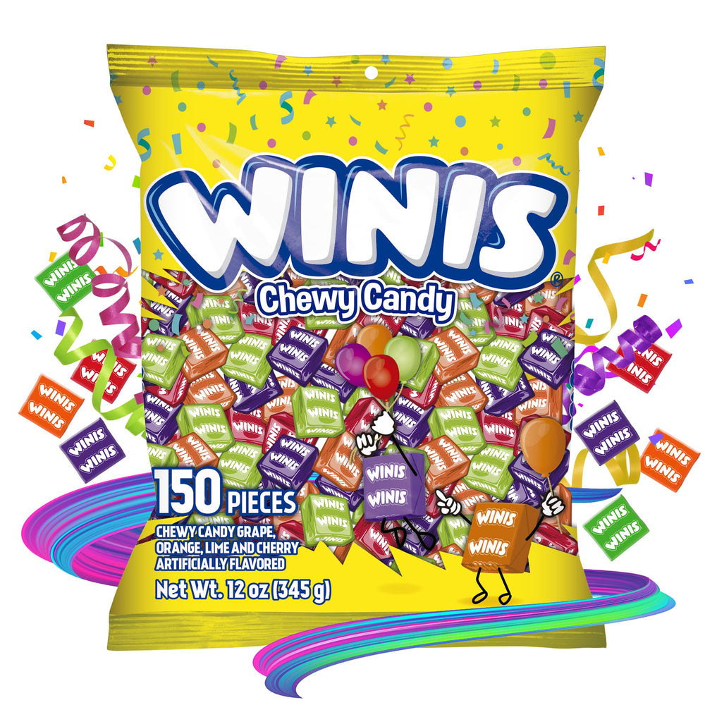 Closeup of Winis taffy showing soft texture and bright flavors
