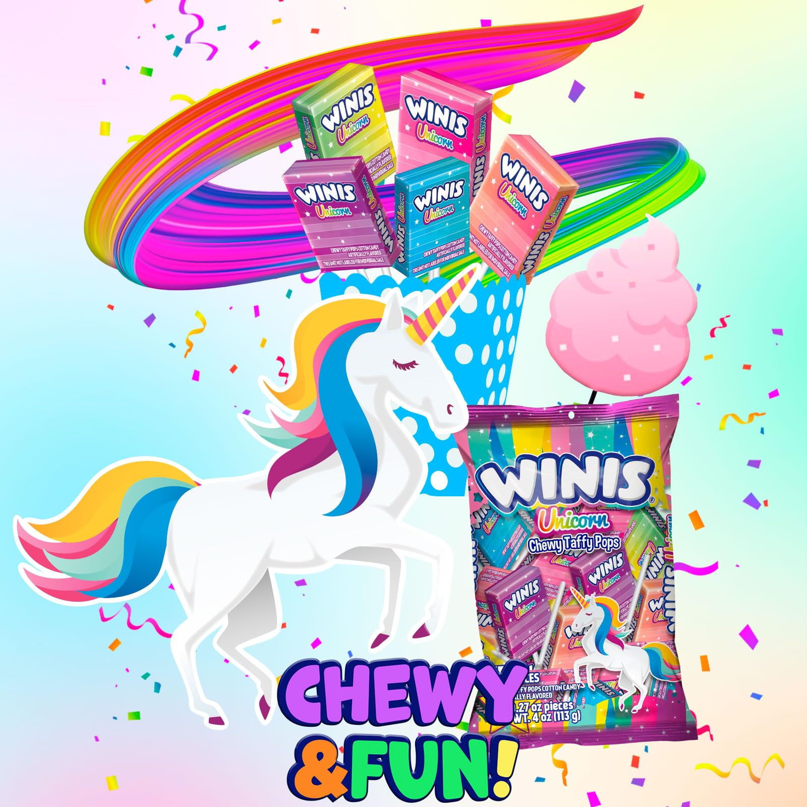 Winis Unicorn allergy-friendly candy, free from nuts and HFCS