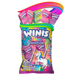 Sharing bag of 15 pops by Winis Unicorn for celebrations and gatherings