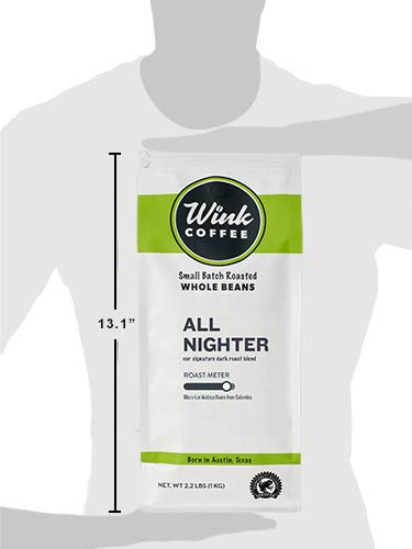Wink Coffee Low Acid Espresso beans close-up highlight cocoa and berry notes for tasting moments