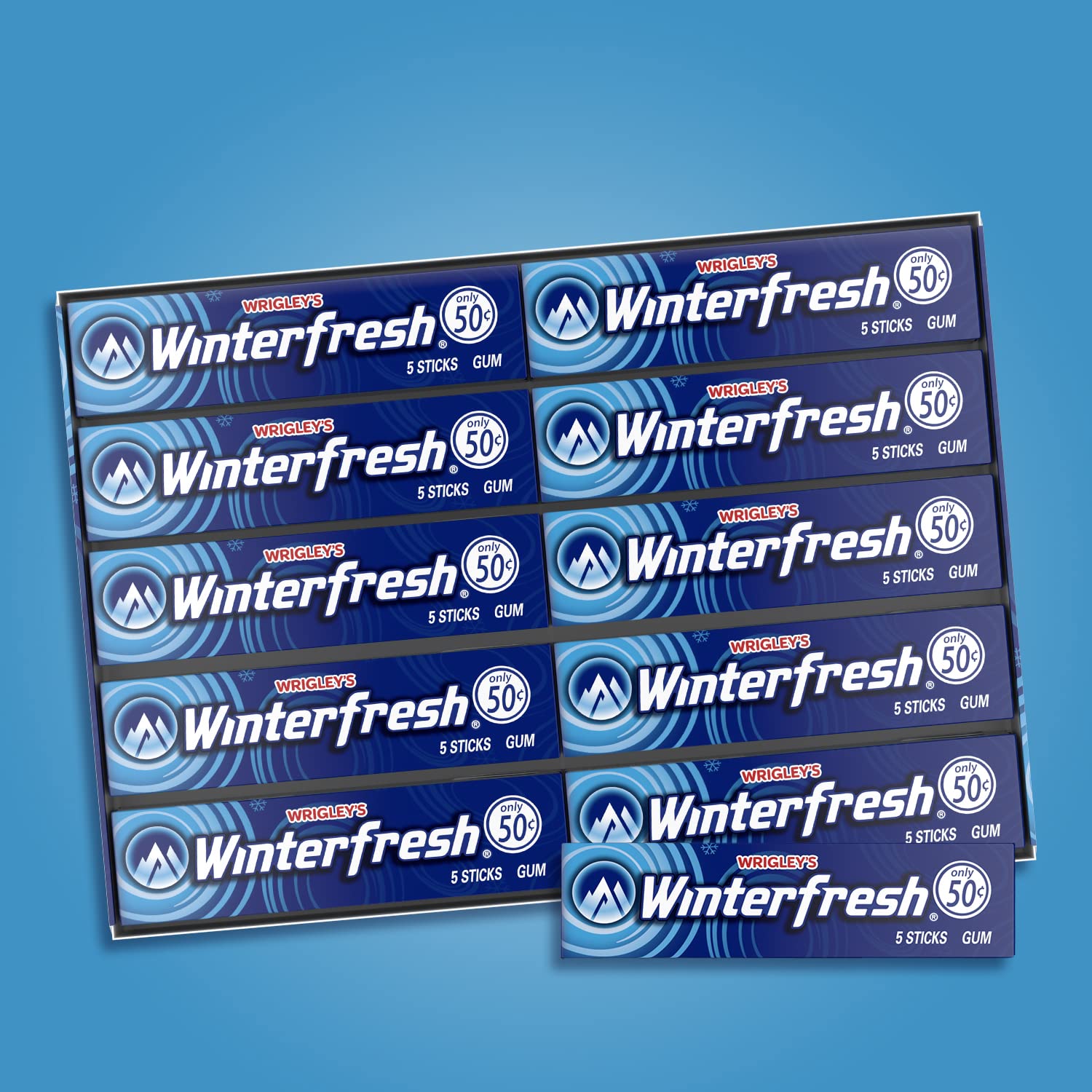 Car-pocket Winterfresh pack for breath refresh during commutes