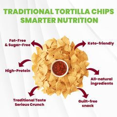 WiO SmartFoods tortilla chips with guacamole for a satisfying bite