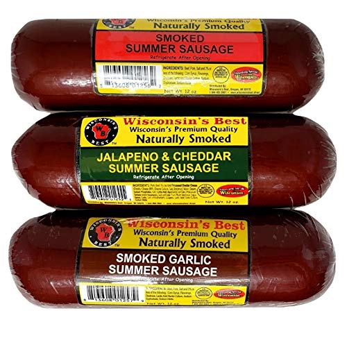 Wisconsin Cheese Company smoked summer sausage 12oz with crackers.