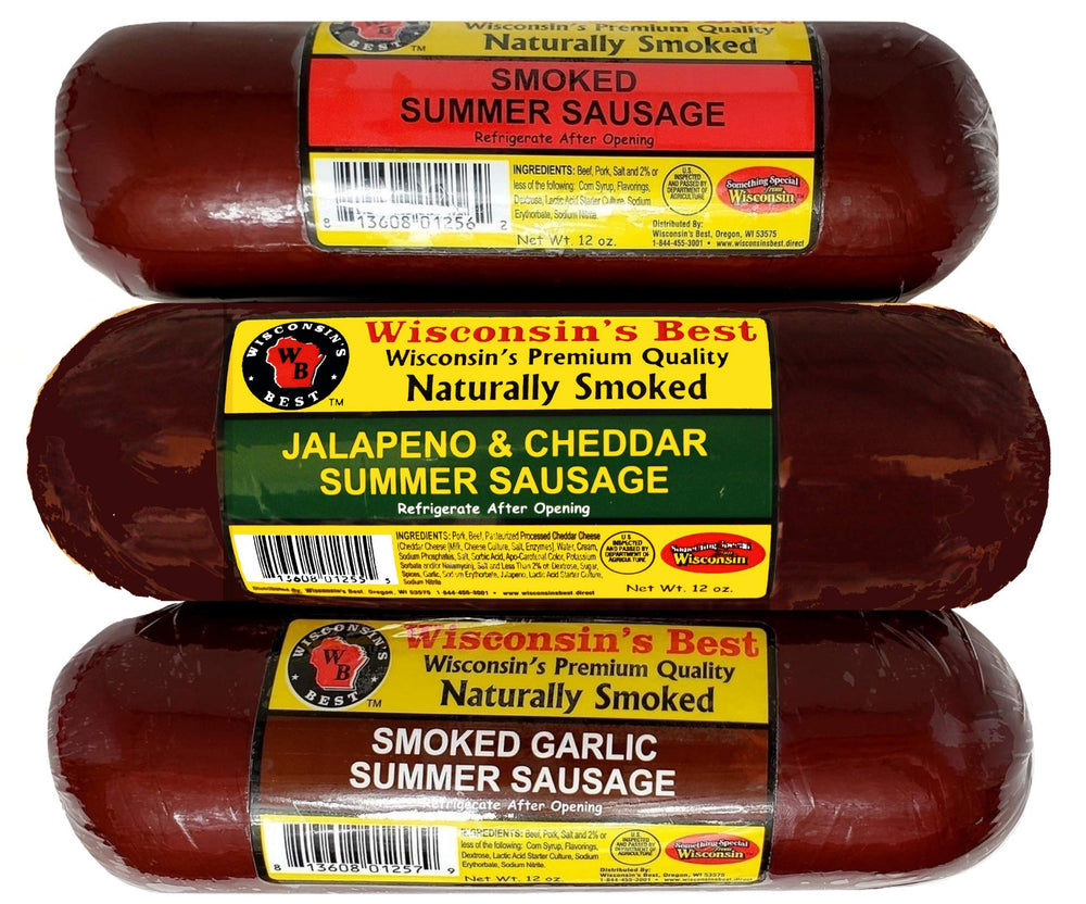 Wisconsin Cheese Company jalapeño cheddar sausage adds spicy kick to charcuterie.