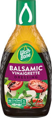 Closeup of Wish-Bone Balsamic Vinaigrette ingredients with balsamic and herbs