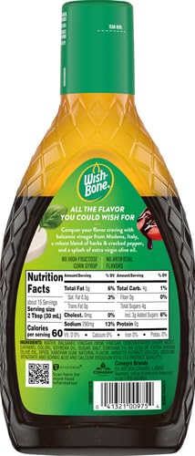 Wish-Bone Balsamic Vinaigrette being poured over greens for quick meals