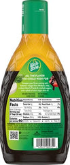 Wish-Bone Balsamic Vinaigrette being poured over greens for quick meals
