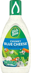 Wish-Bone Chunky Blue Cheese Dressing gluten-free badge signals a safe option.