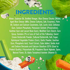 Wish-Bone Chunky Blue Cheese Dressing being poured adds creamy texture to meals.