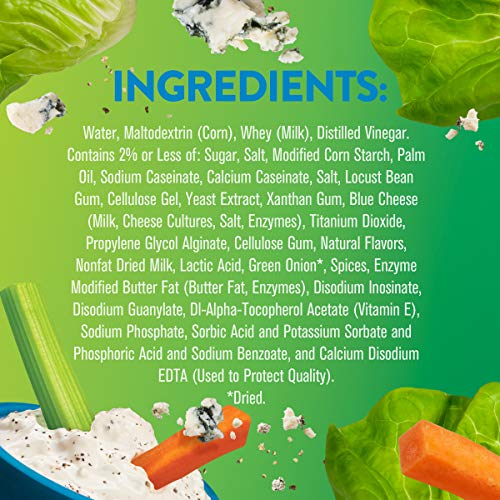 Visible blue cheese chunks in Wish-Bone Fat Free Chunky Blue Cheese Dressing