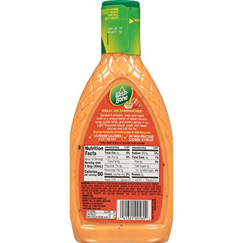 Wish-Bone Light Thousand Island dressing served as a dip for fresh vegetables.