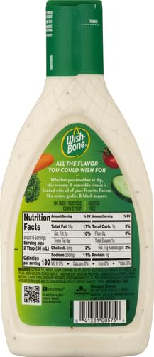 Close-up pour of Wish-Bone Ranch Dressing highlights creamy texture for dressings.