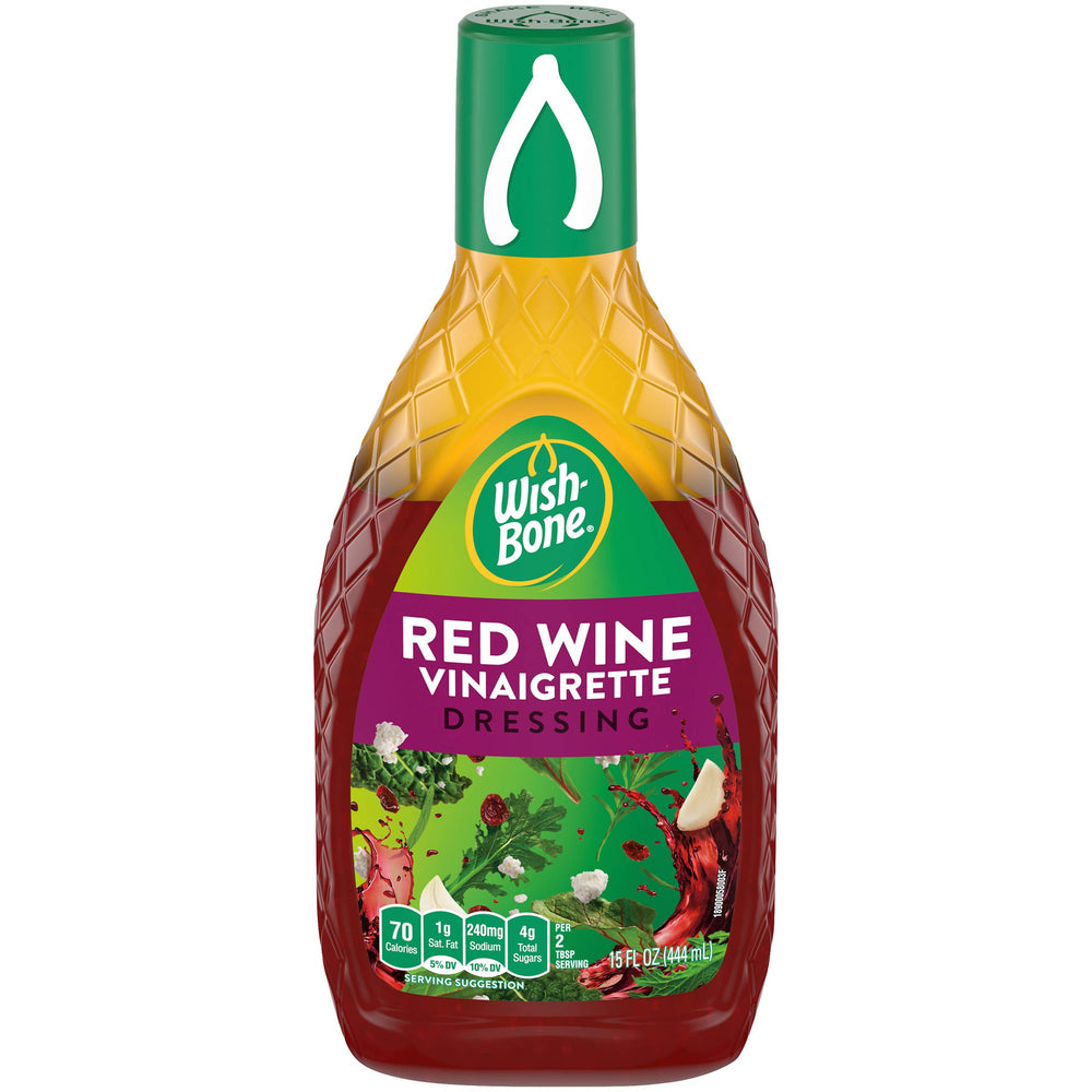 Wish-Bone Red Wine Vinaigrette bottle ready to flavor greens