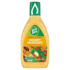 Wish-Bone Sweet & Spicy Honey Mustard bottle pour for salads, bold flavor