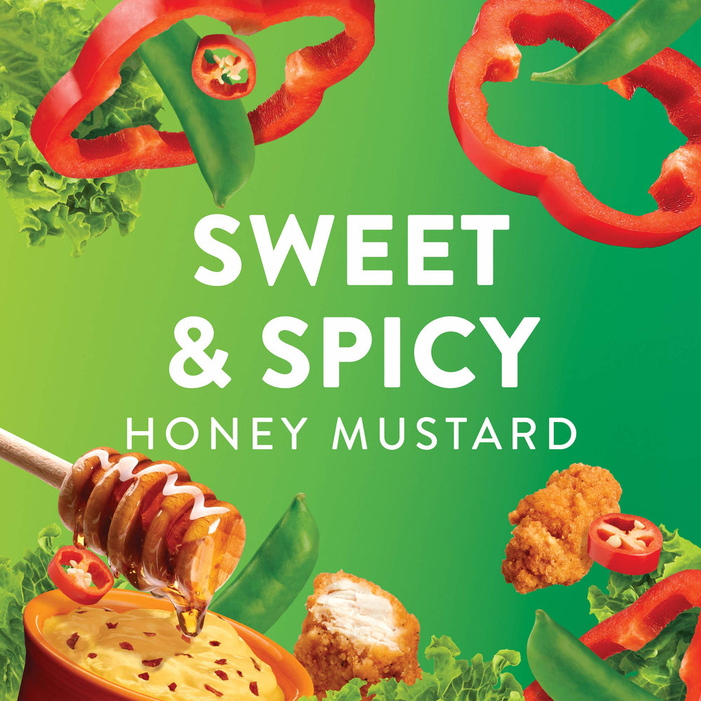 Wish-Bone Sweet & Spicy Honey Mustard with fresh greens