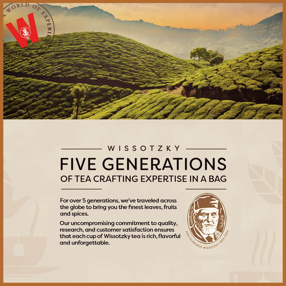 Wissotzky Almond Charm heritage since 1849 reflects trusted quality.