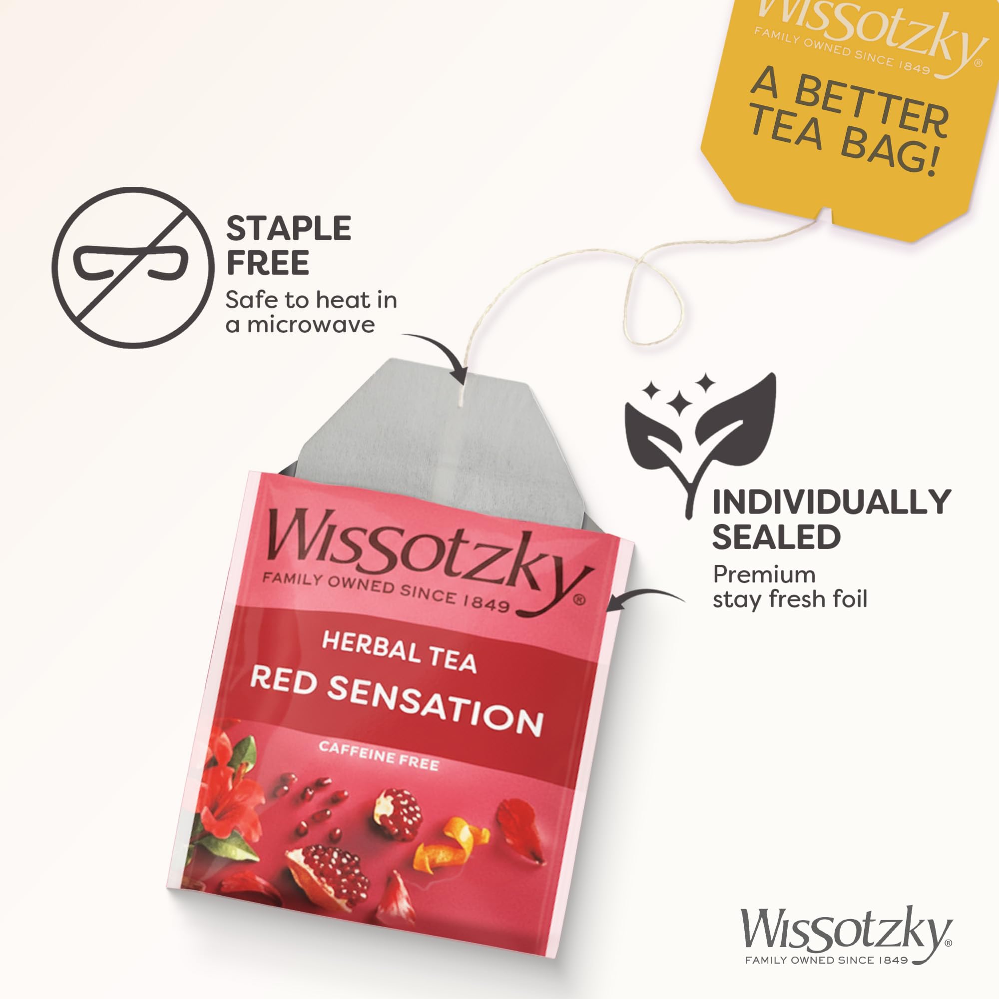 Wissotzky tea sampler closeup on premium gift box lid