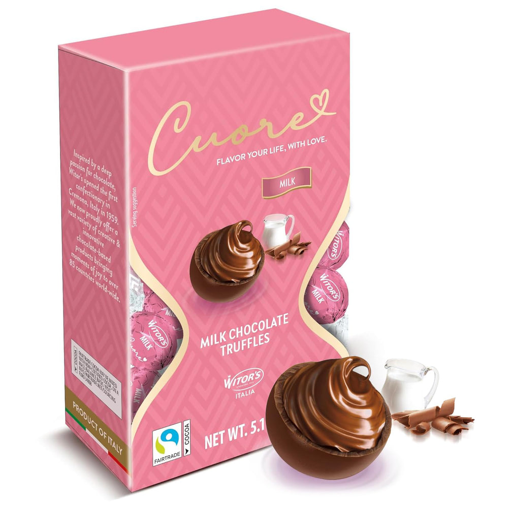 WITOR'S Cuore truffles boxed in gift-ready packaging, ideal for gifting.