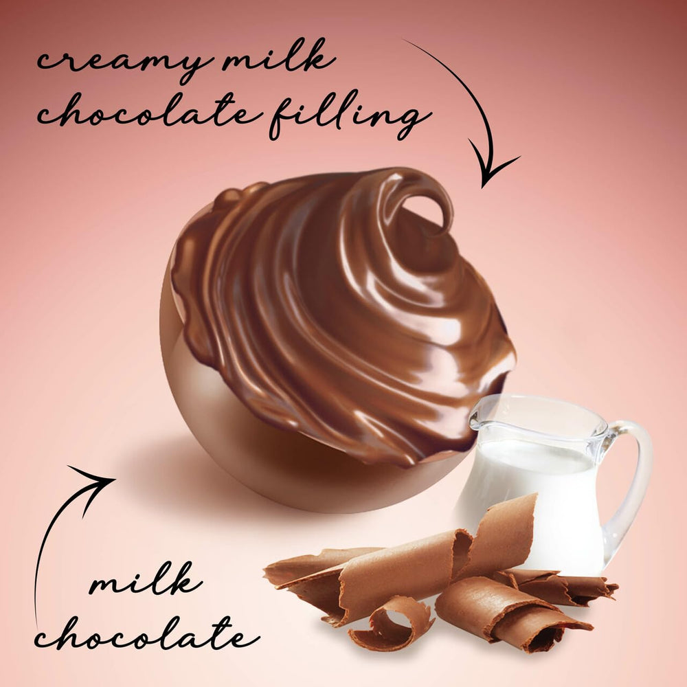 Milk chocolate gloss closeup shows rich cocoa shine of WITOR'S Cuore truffles.