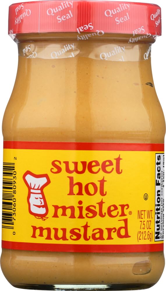 Woeber Sweet Hot Mister Mustard bottle front with bold, versatile flavor.