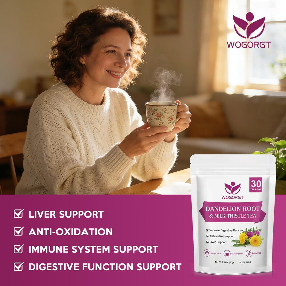 WOGORGT dandelion-milk-thistle-ingredients-closeup reveals natural herbs and seeds.