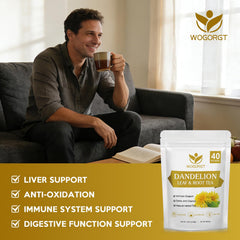 WOGORGT organic dandelion leaf tea bag ready for infusion