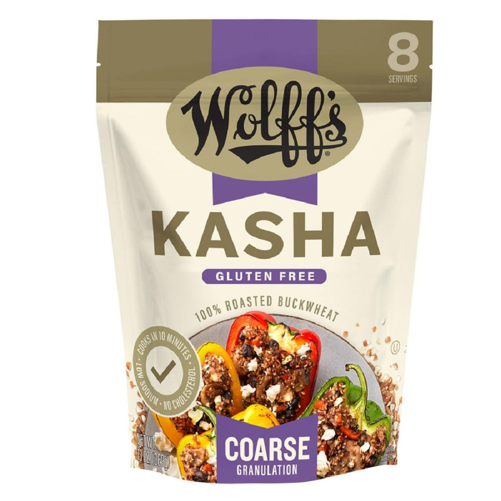 Wolffs Kasha Coarse Buckwheat 13 oz - perfect for porridge, pilaf, and baking