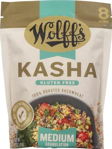 Wolff's Kasha Medium raw groats ready to rinse and simmer.