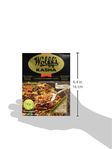 Wolff's Kasha Medium ready-to-serve bowl topped with veggies.