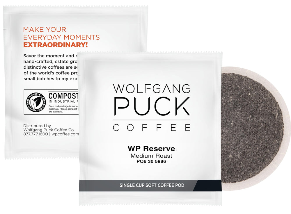 Wolfgang Puck compostable pods represent an eco-friendly option for quick brews.
