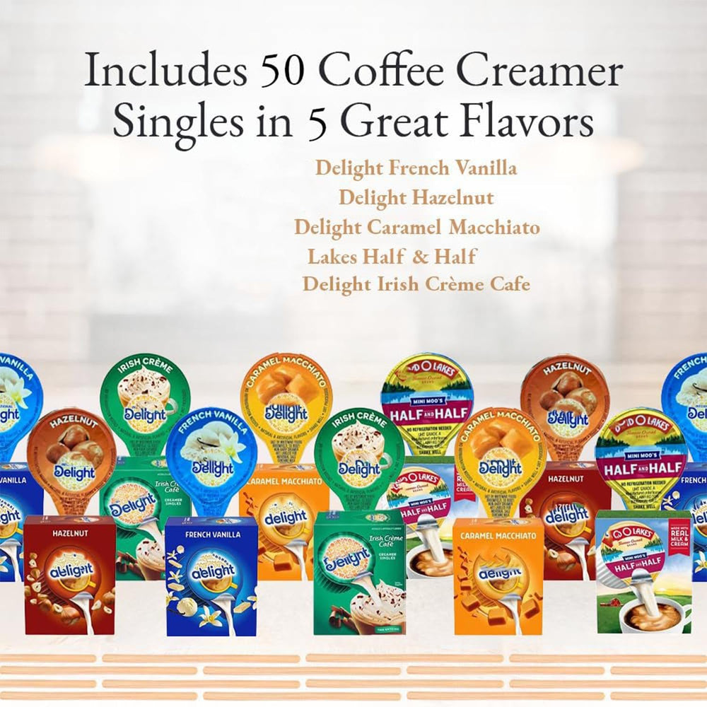 Wolgo Half and Half flavor single creamer for smooth, creamy coffee on the go