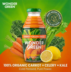 Wonder Green vegetable juice glass ready for a nutrient rich refresh.