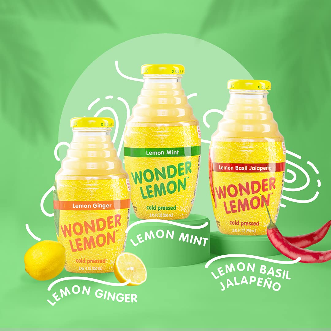 Wonder Lemon bottle displayed in the fridge for easy access