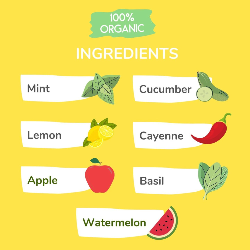 Wonder Melon watermelon-juice-bottle-closeup highlights fresh ingredients for real fruit flavor.