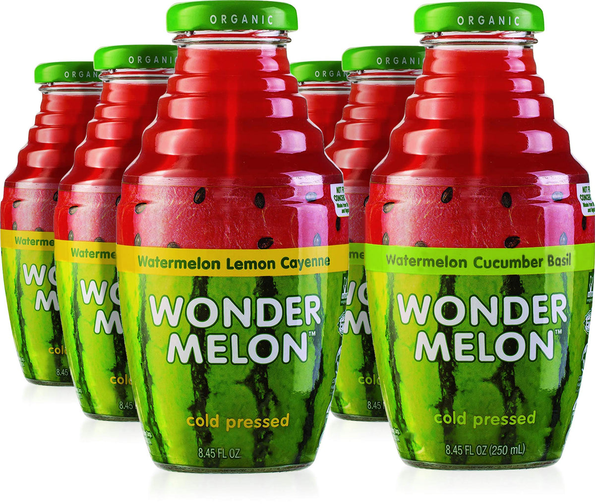 Wonder Melon watermelon-juice-bottle offers crisp refreshment anytime.