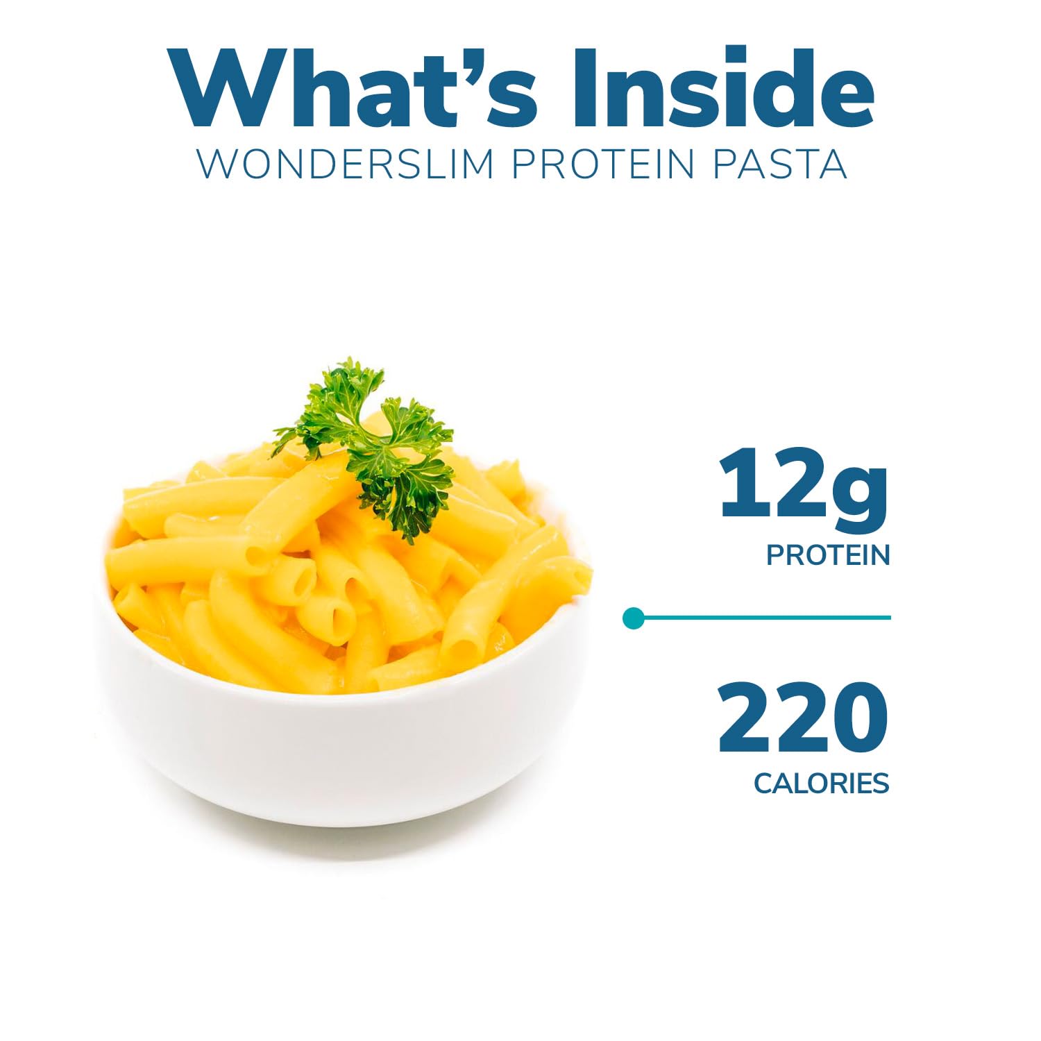 WonderSlim Protein Pasta ready-to-cook image demonstrating fast preparation for a light meal.