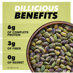 Wonderful Pistachios No Shells Dill Pickle poured into a bowl for snacking.