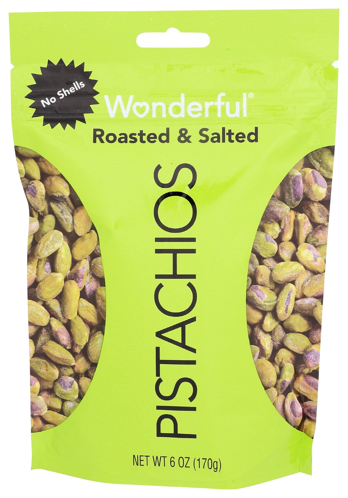 Wonderful Pistachios roasted and salted in packaging, a convenient ready-to-eat snack.