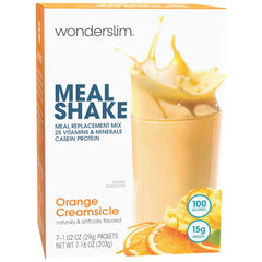 WonderSlim Orange Creamsicle packet ready to mix for a protein-packed meal.