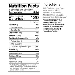 WonderSlim chips close-up—tangy flavor with 10g plant protein per serving.