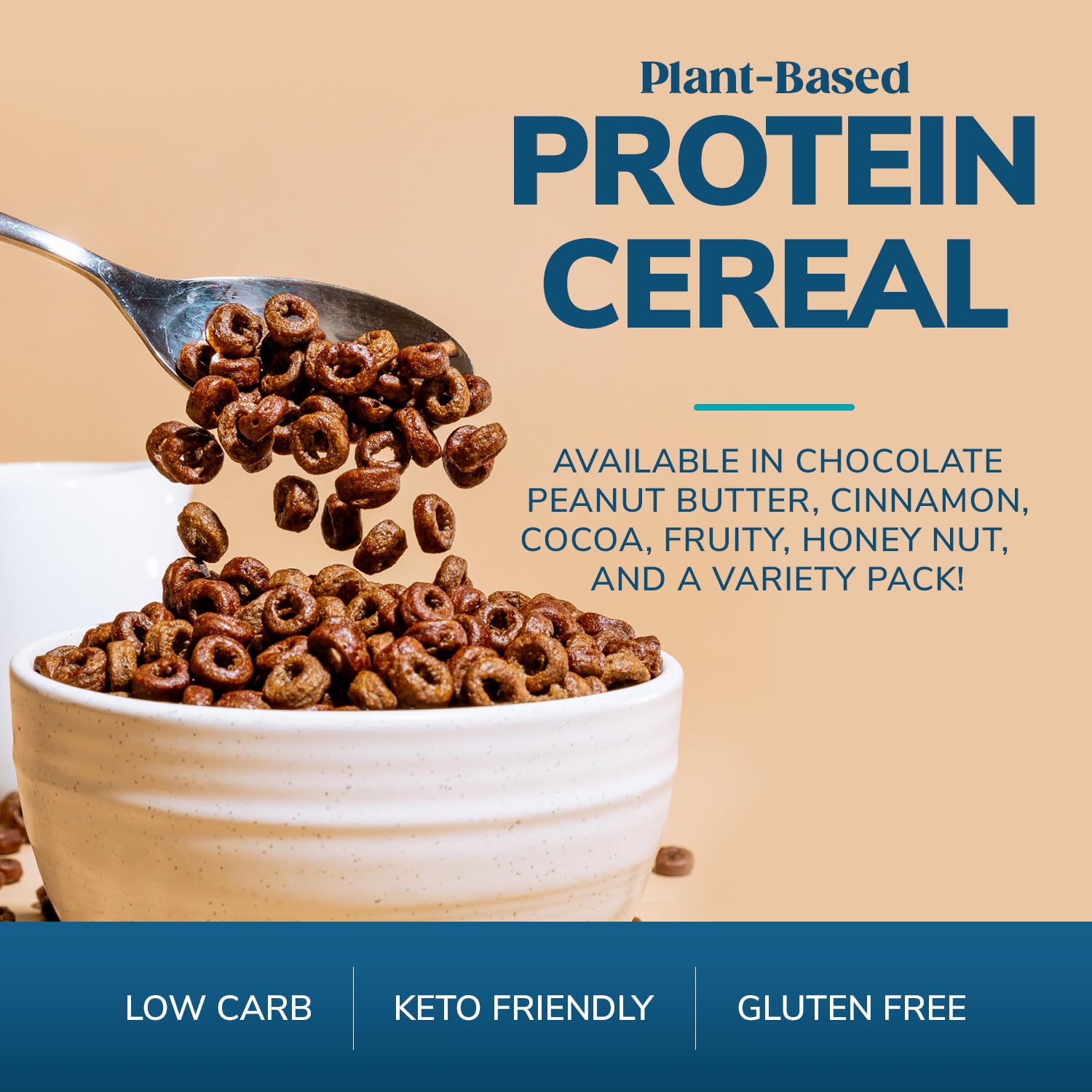 WonderSlim Protein Cereal Cocoa close-up of crisp, chocolatey texture.